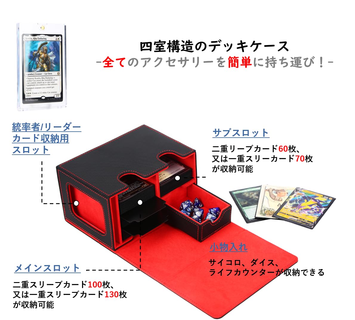 Venssu デッキケース トレカケース カードディスプレイウィンドウ